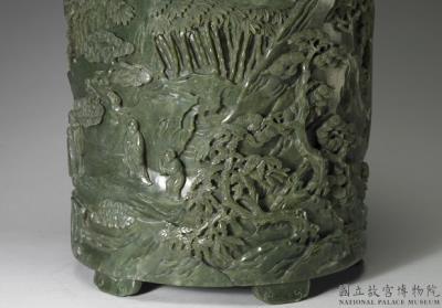 图片[4]-Jade Brush Holder with six-hermit motif, Qianlong Reign, Qing dynasty-China Archive